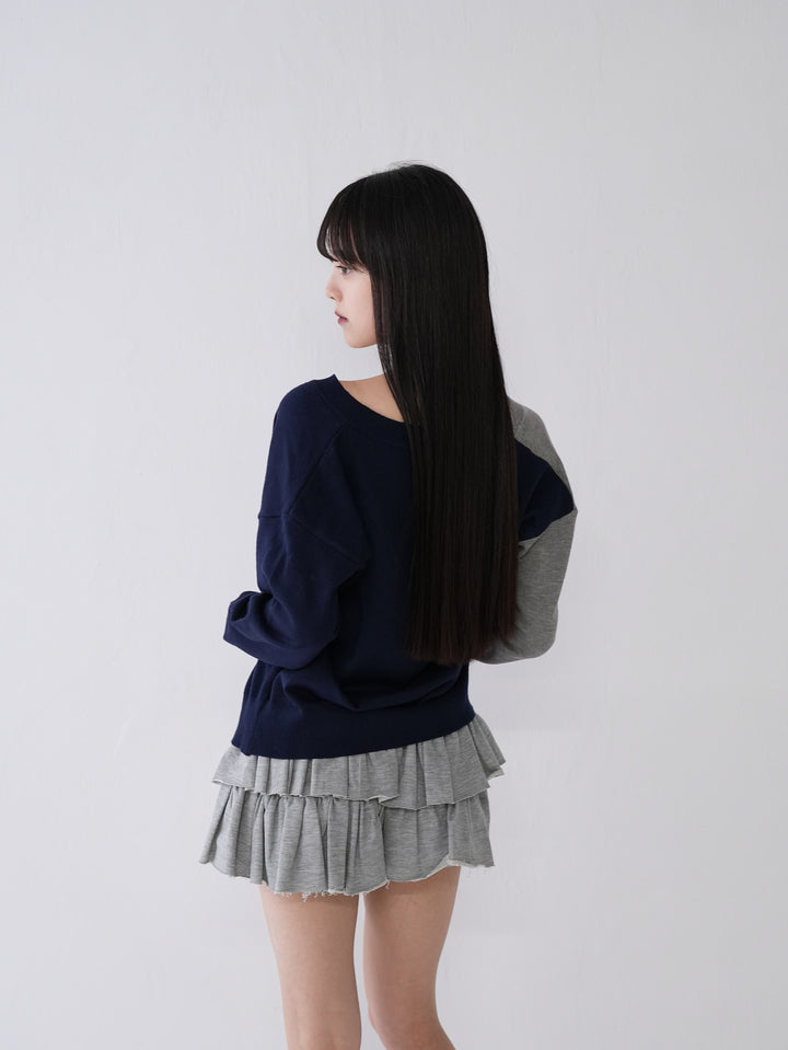bi-color unique cardigan