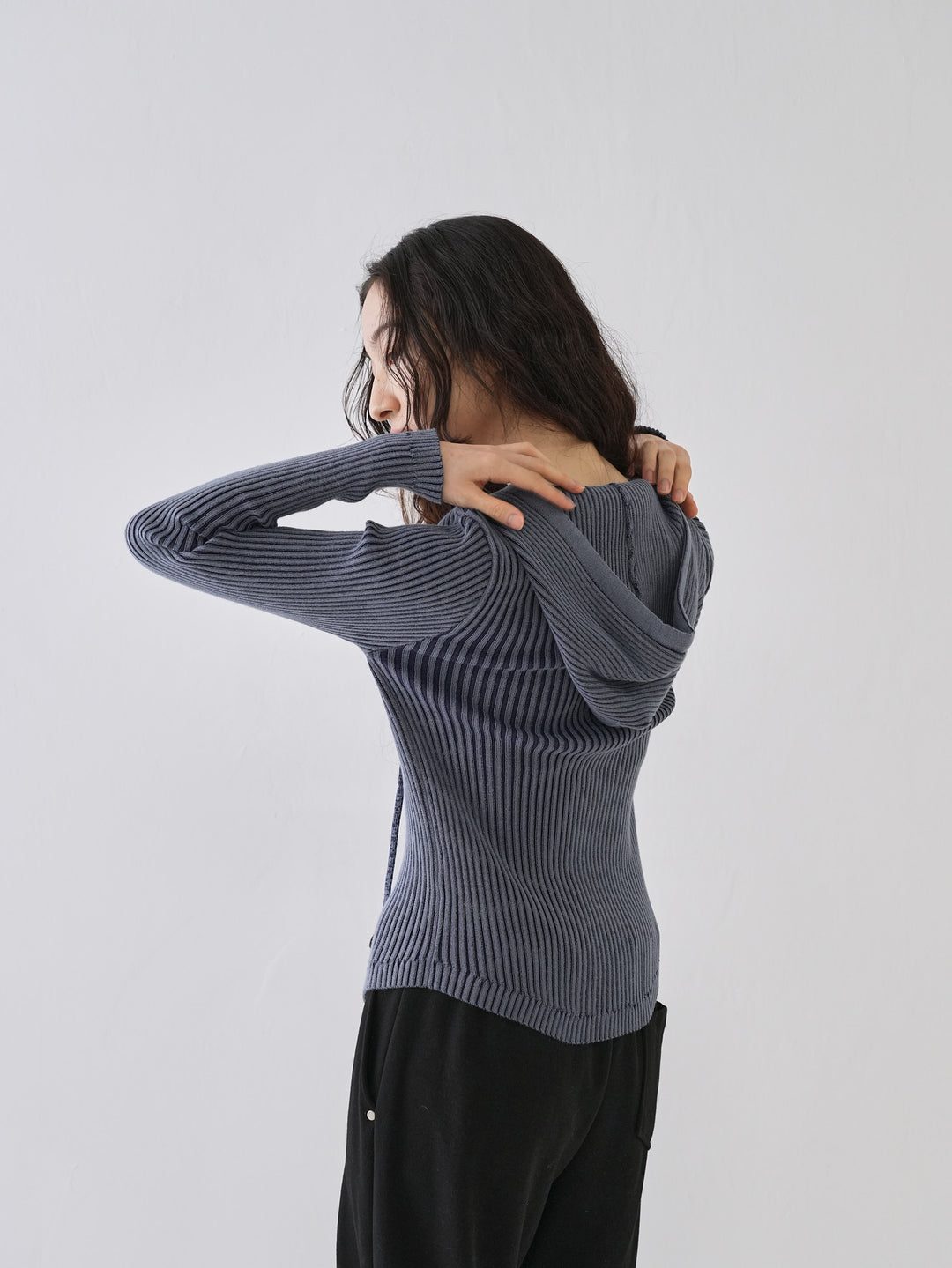 【10月6日発送予定】double zip rib knit