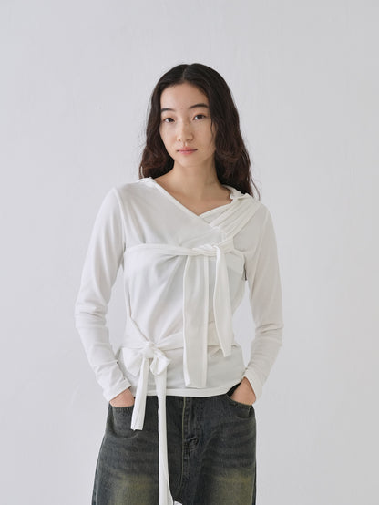 string tie hoodie