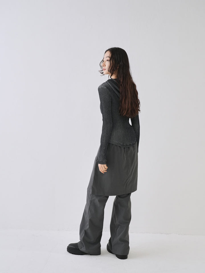 【10月6日発送予定】double zip rib knit