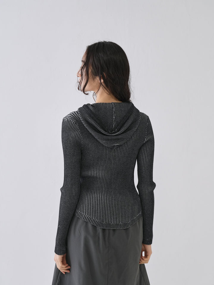 【10月6日発送予定】double zip rib knit