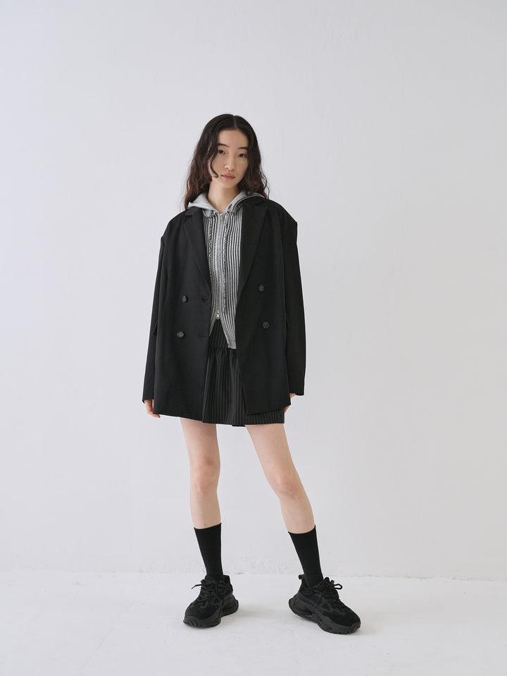 【10月6日発送予定】double zip rib knit