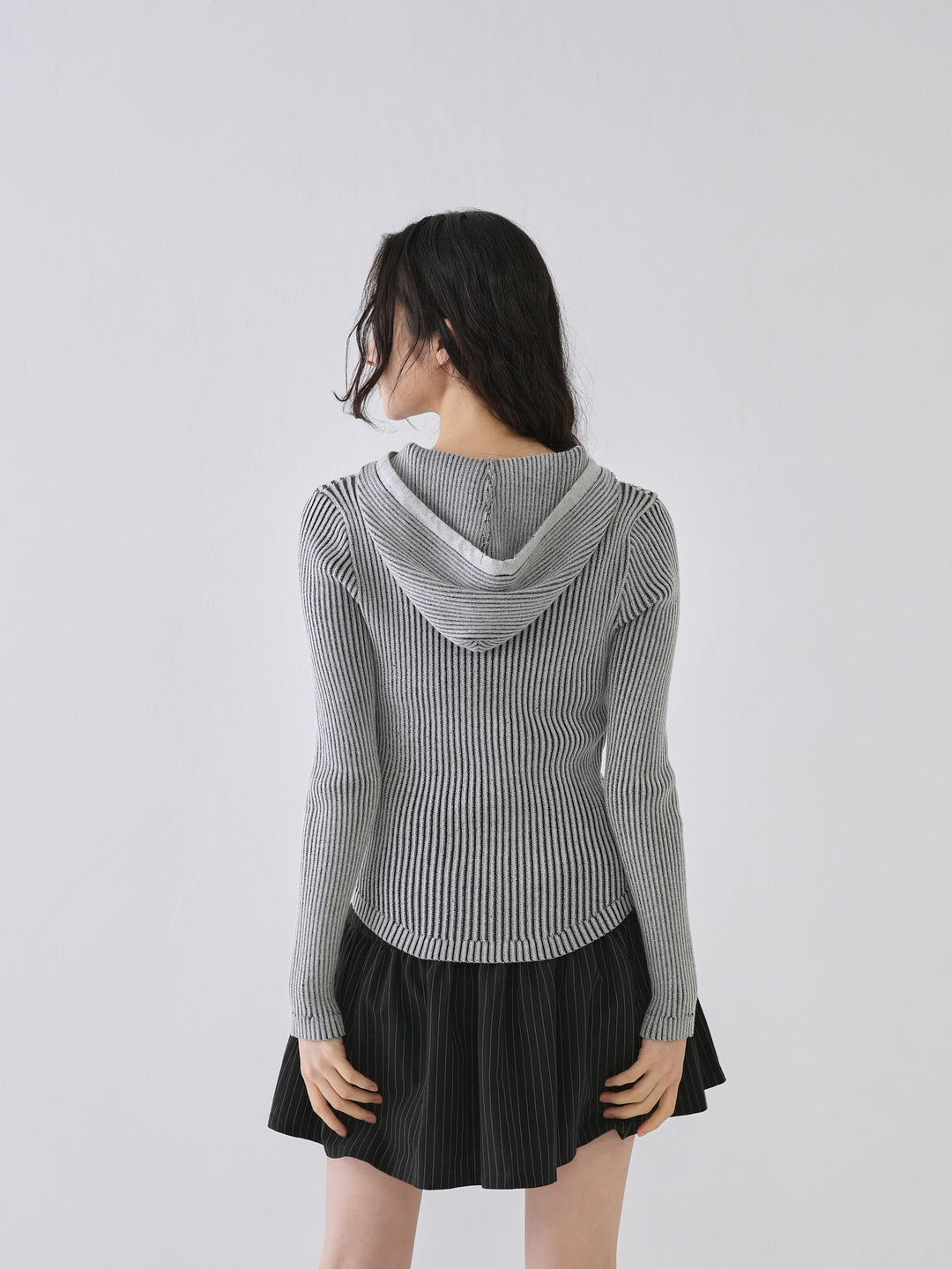 【10月6日発送予定】double zip rib knit