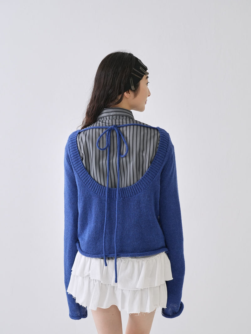 【 11月下旬発送予定 】tie ribbon knit