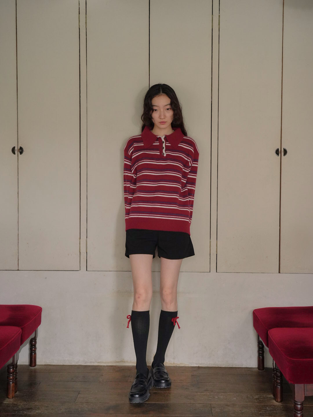 ベルト付き タックショートパンツ 大人カジュアル レディース Uenui