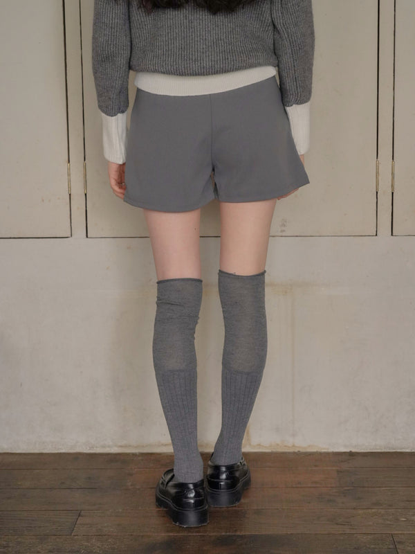 ベルト付き タックショートパンツ 大人カジュアル レディース Uenui