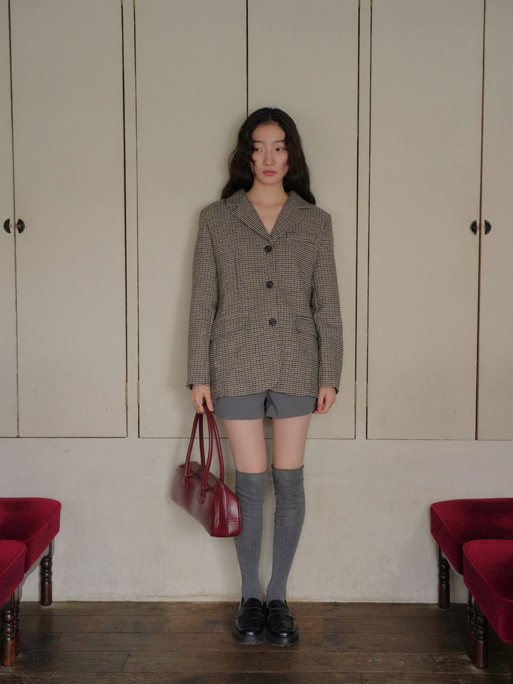 houndstooth oversized jacket