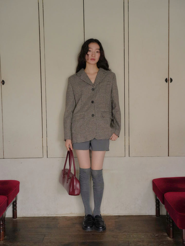 houndstooth oversized jacket