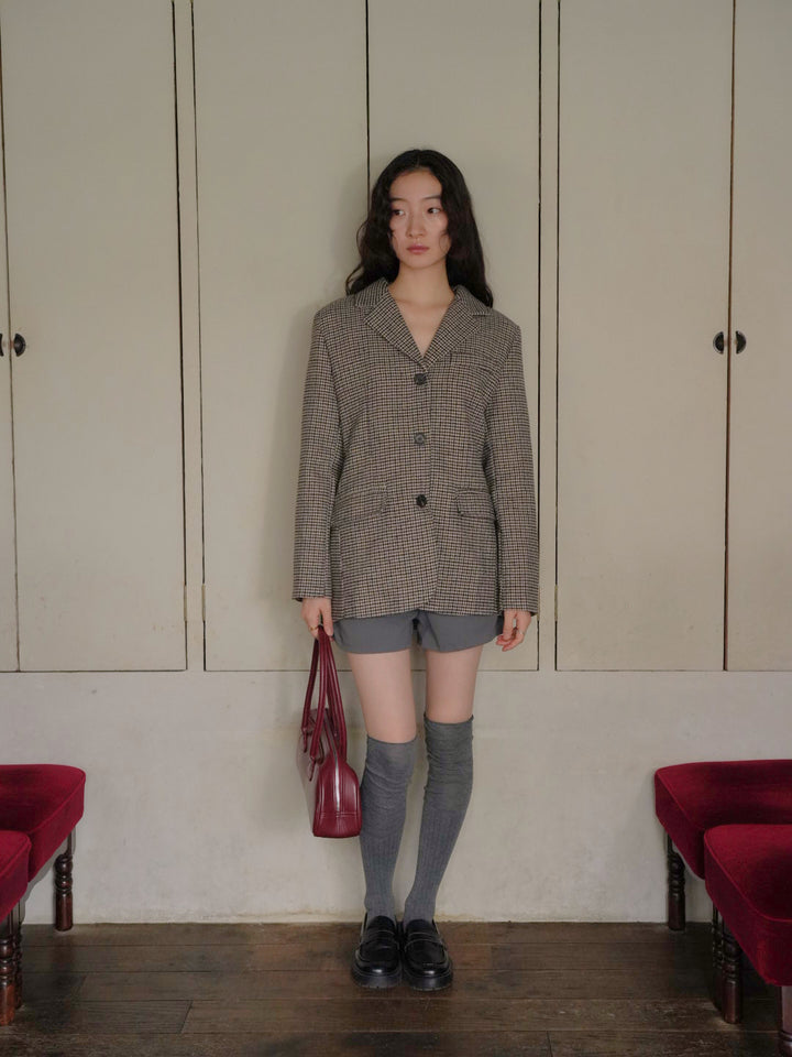 houndstooth oversized jacket