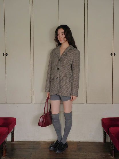 houndstooth oversized jacket