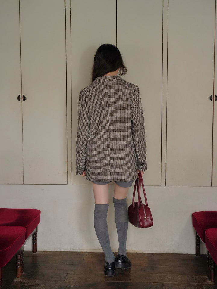 houndstooth oversized jacket