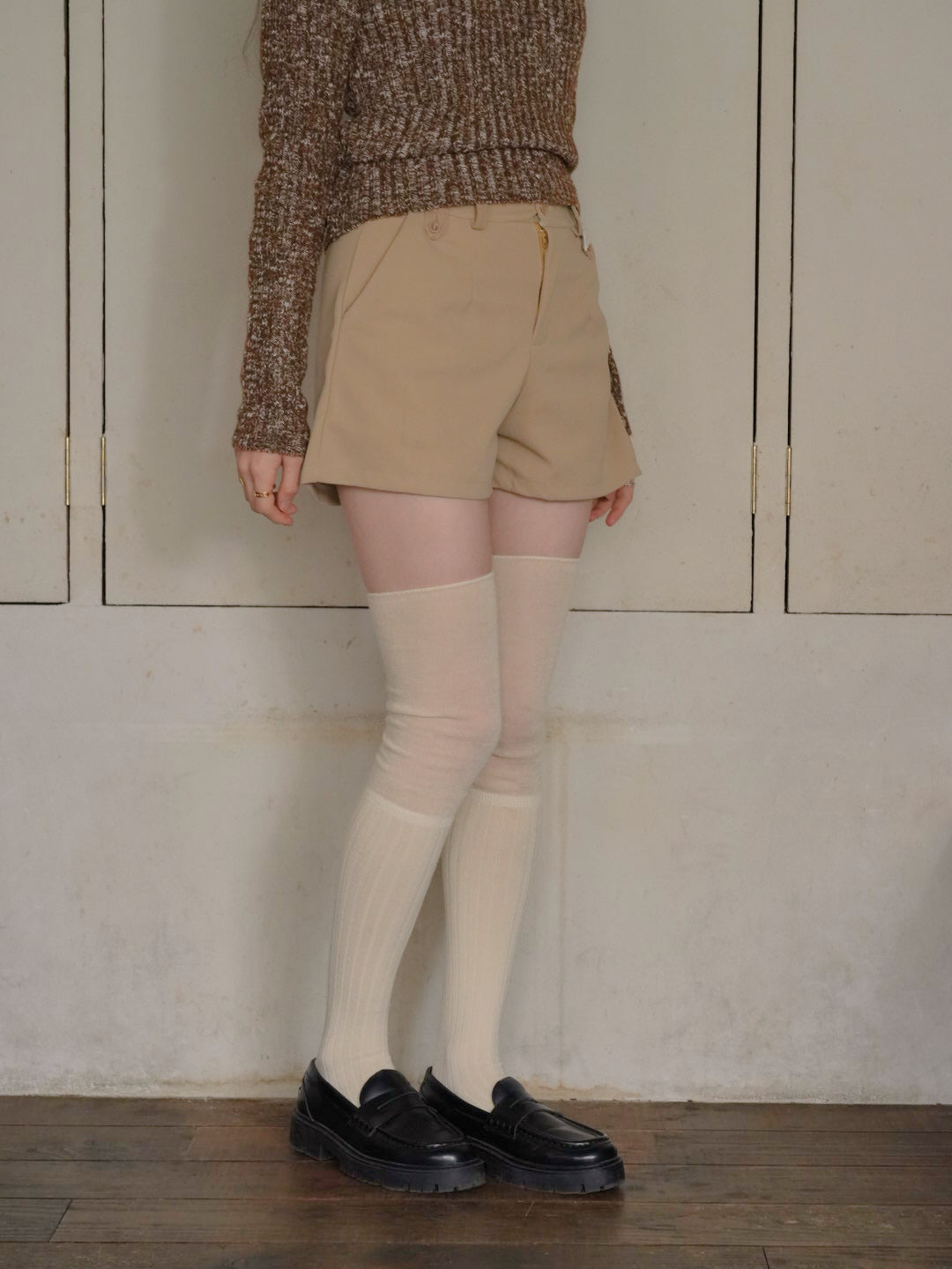 ベルト付き タックショートパンツ 大人カジュアル レディース Uenui