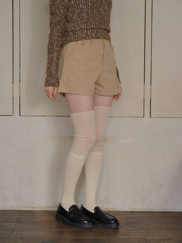 ベルト付き タックショートパンツ 大人カジュアル レディース Uenui