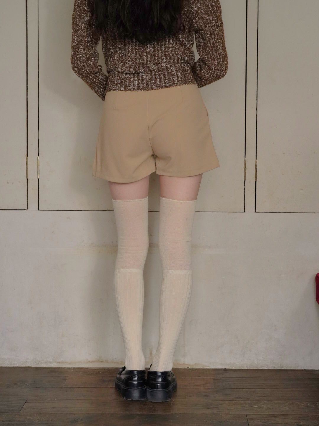 ベルト付き タックショートパンツ 大人カジュアル レディース Uenui