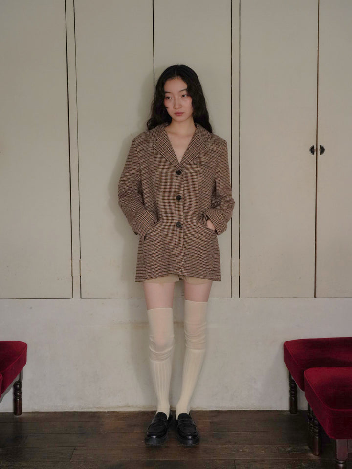 houndstooth oversized jacket