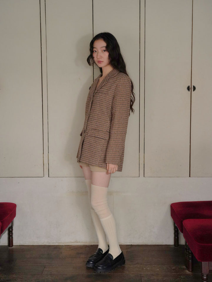 houndstooth oversized jacket