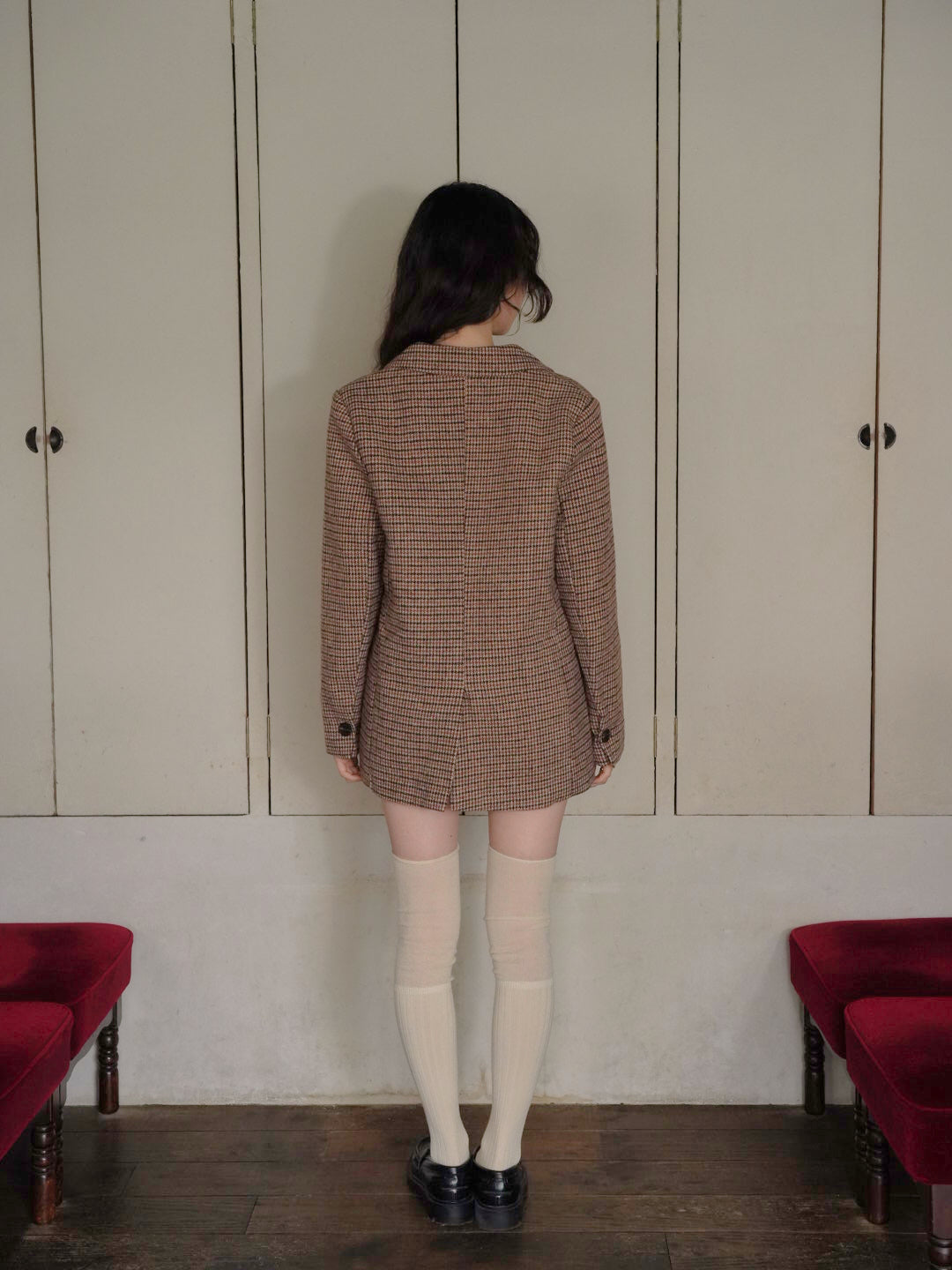 houndstooth oversized jacket