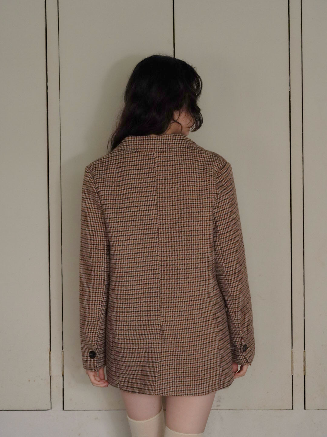 houndstooth oversized jacket