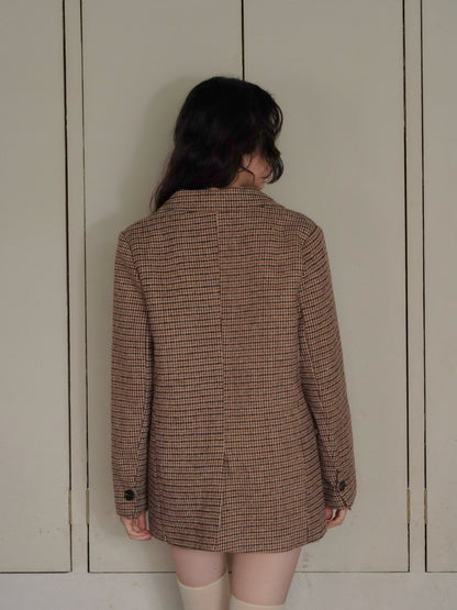 houndstooth oversized jacket
