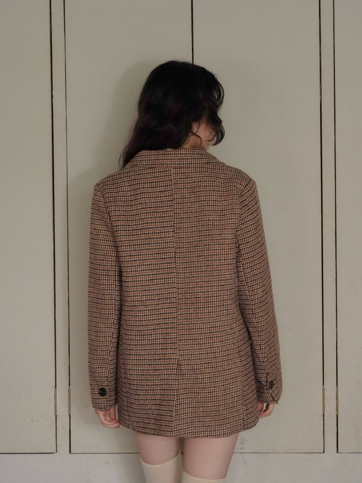 houndstooth oversized jacket
