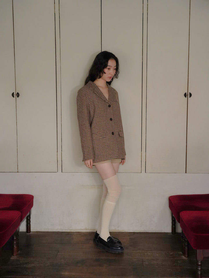 houndstooth oversized jacket