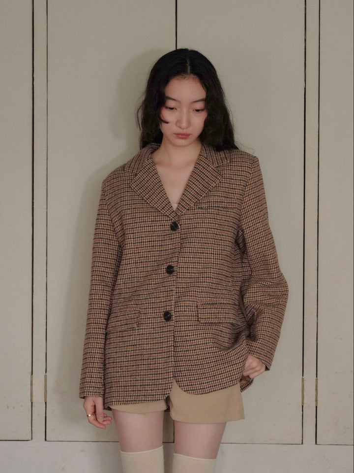 houndstooth oversized jacket