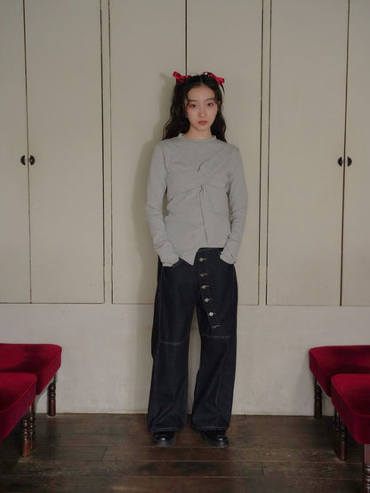 twist design long tee