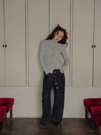 twist design long tee