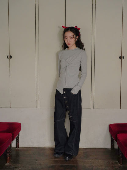 twist design long tee