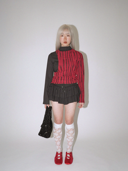 【 12月下旬発送予定 】docking knit tops