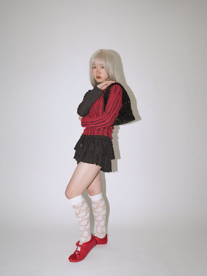 【 12月下旬発送予定 】docking knit tops