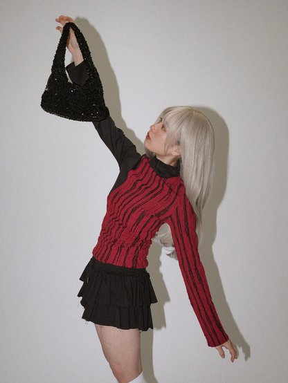 【 12月下旬発送予定 】docking knit tops