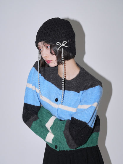 ribbon charm beanie