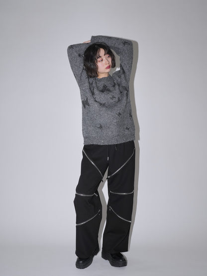 random zip pants