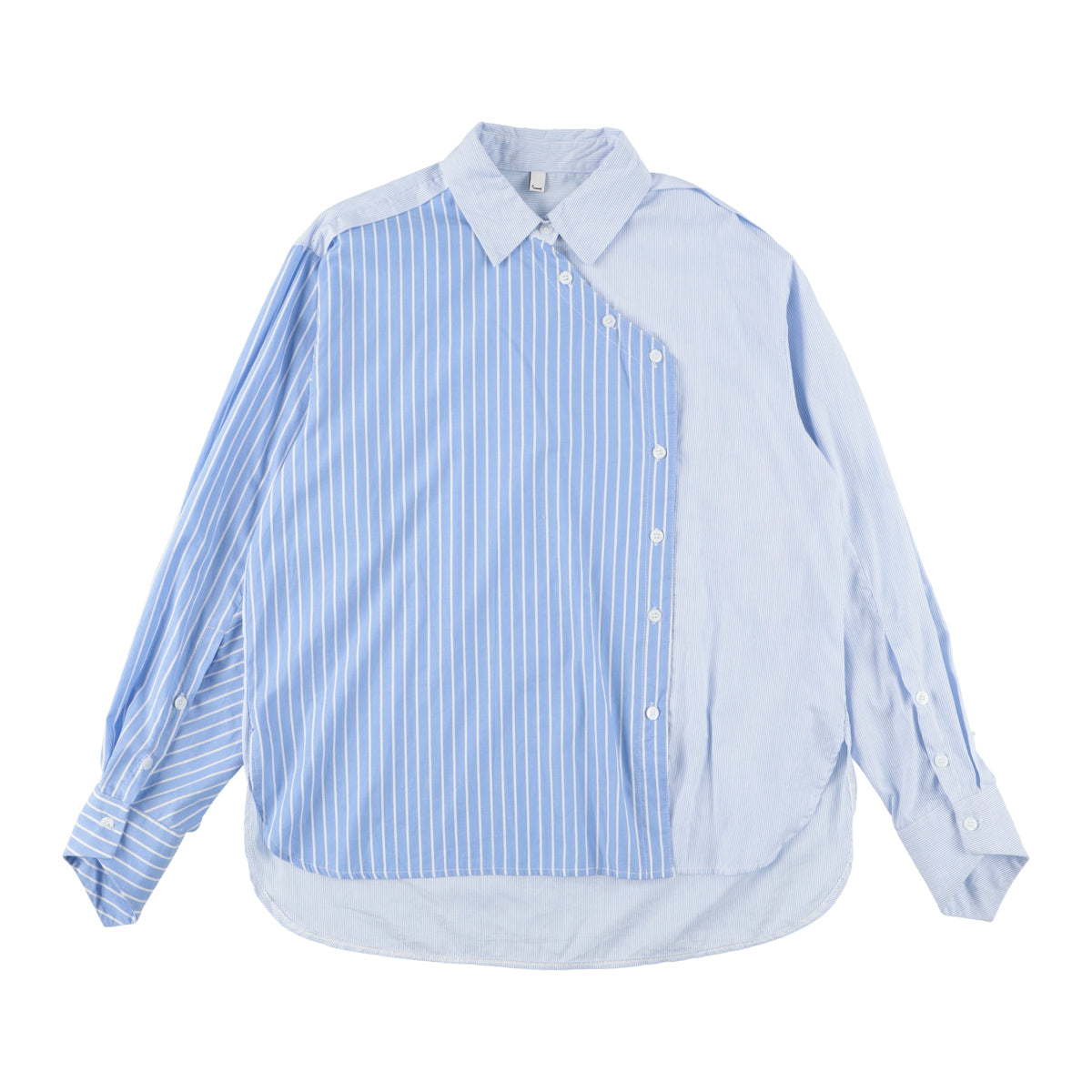 asymmetry stripe overshirt – Uenui