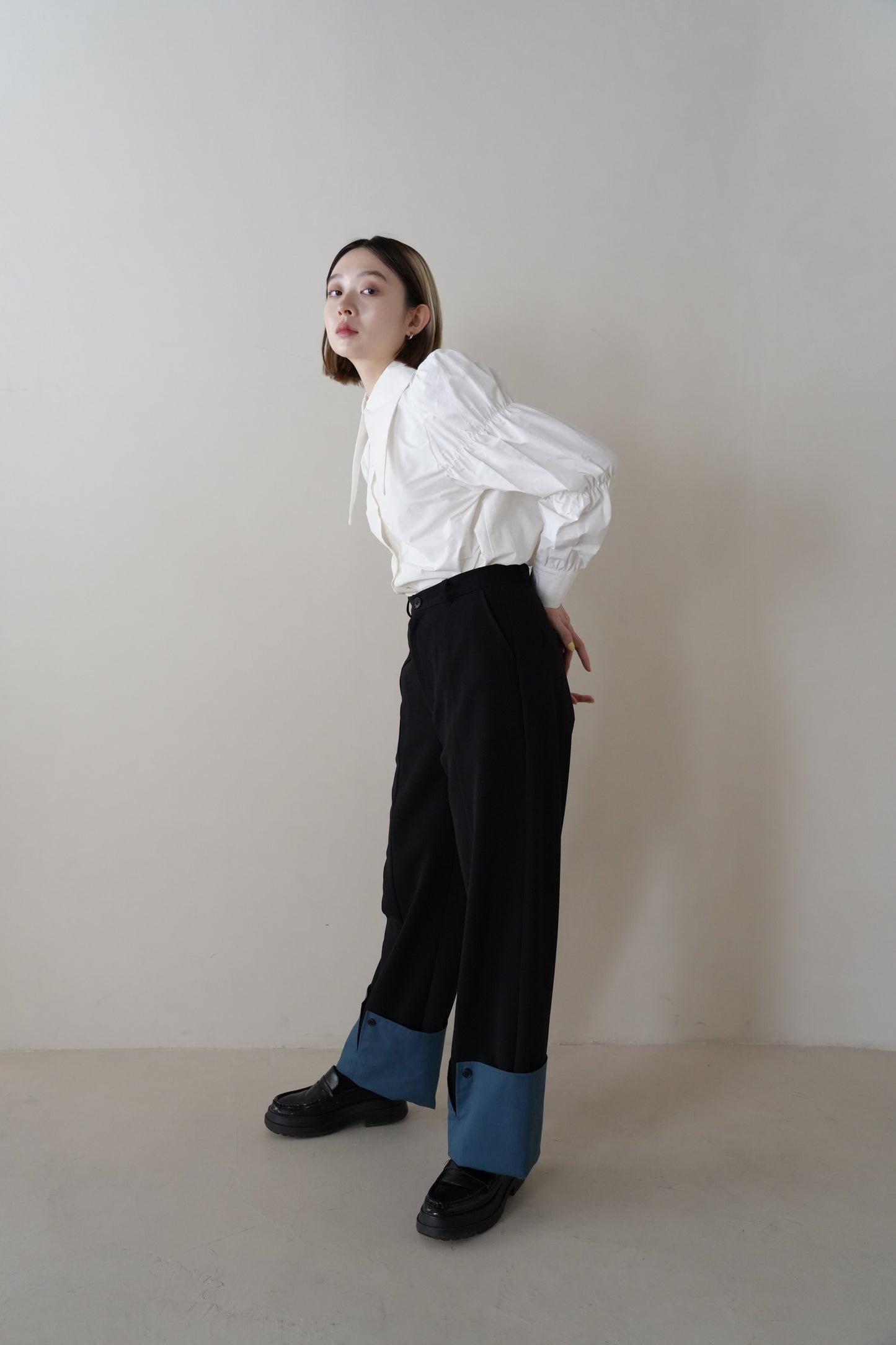 roll-up wide pants