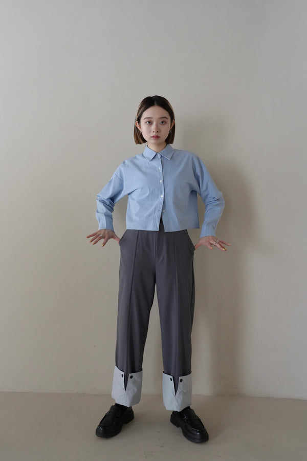 バイカラー ワイドパンツ 大人カジュアル レディース Uenui