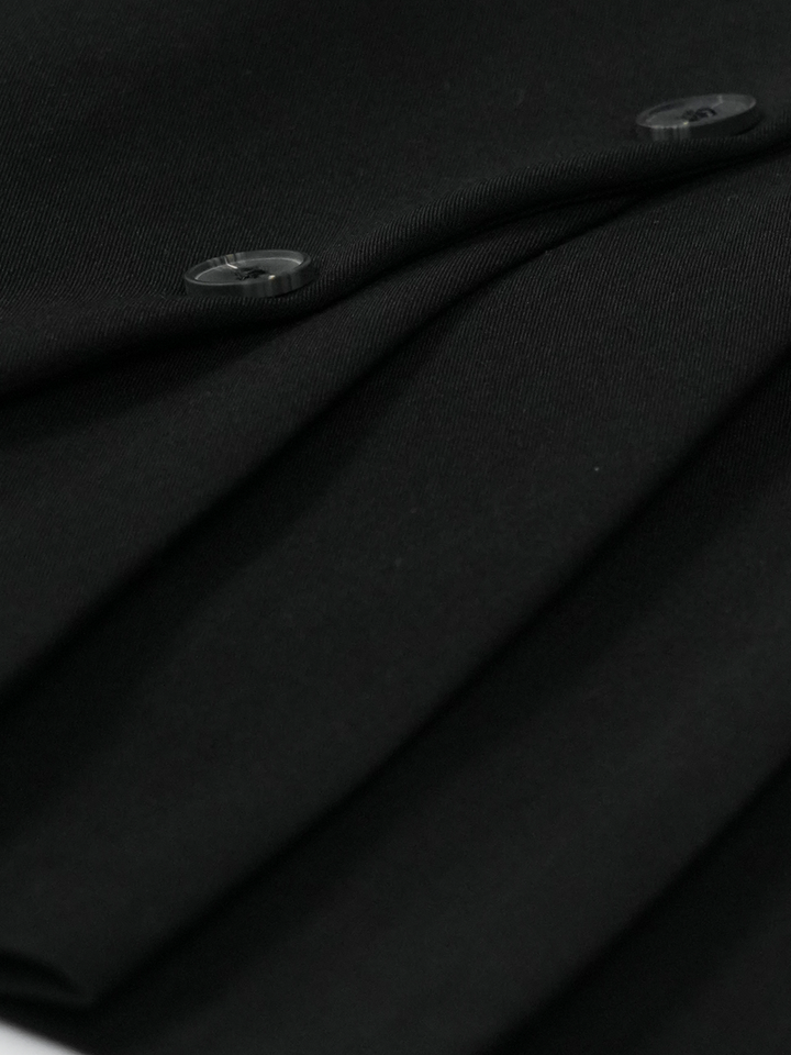 slanting button trapezoid skirt