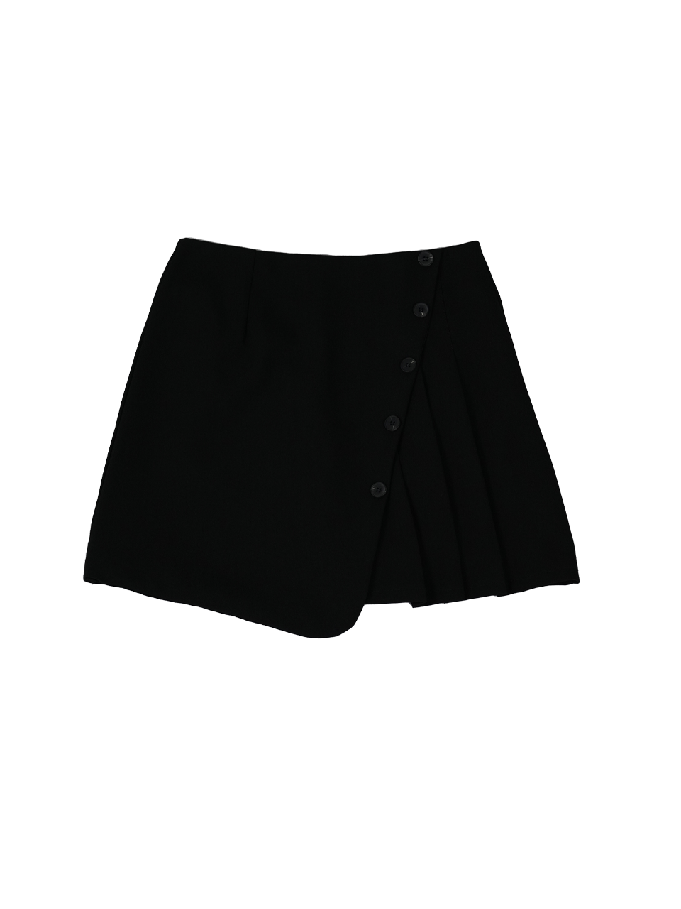 slanting button trapezoid skirt