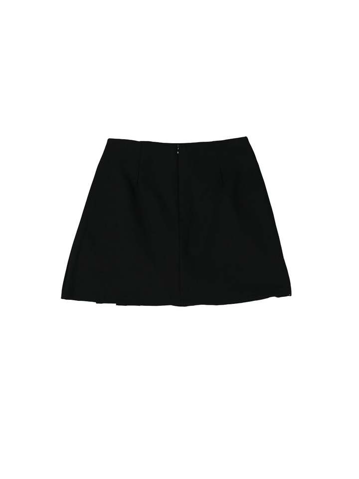 slanting button trapezoid skirt