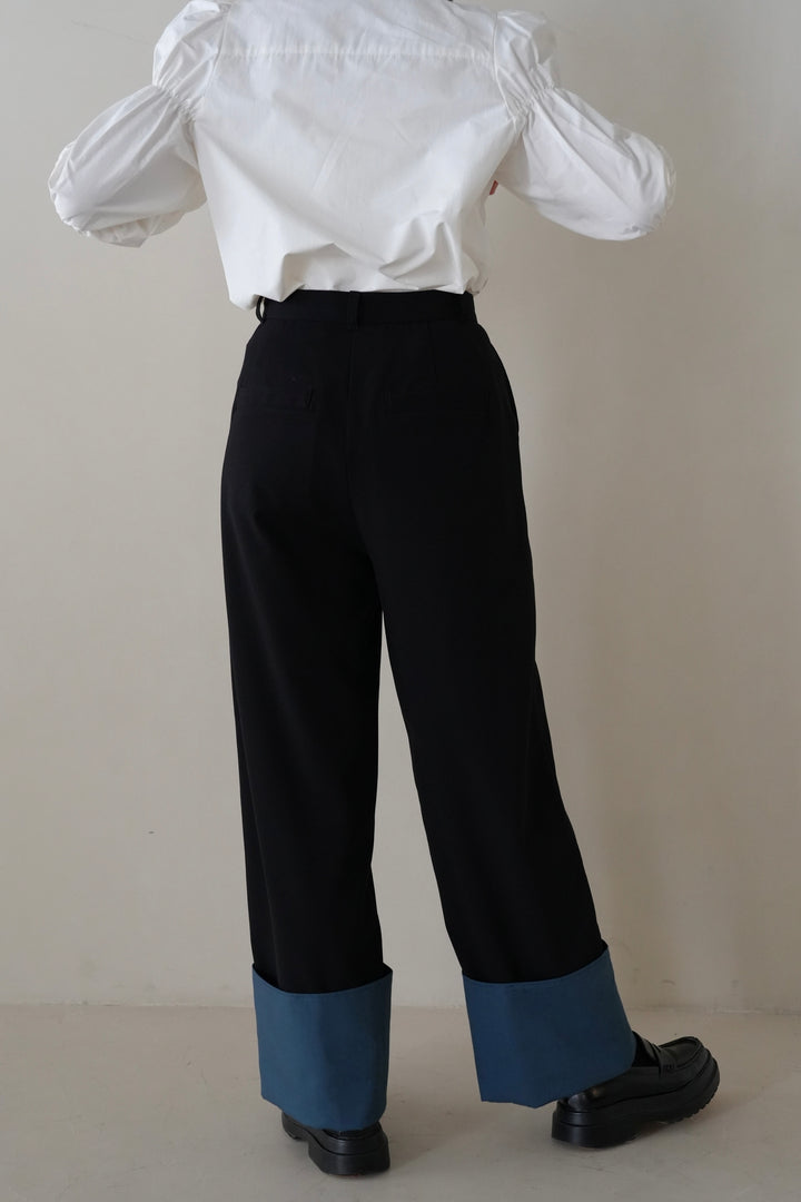 roll-up wide pants
