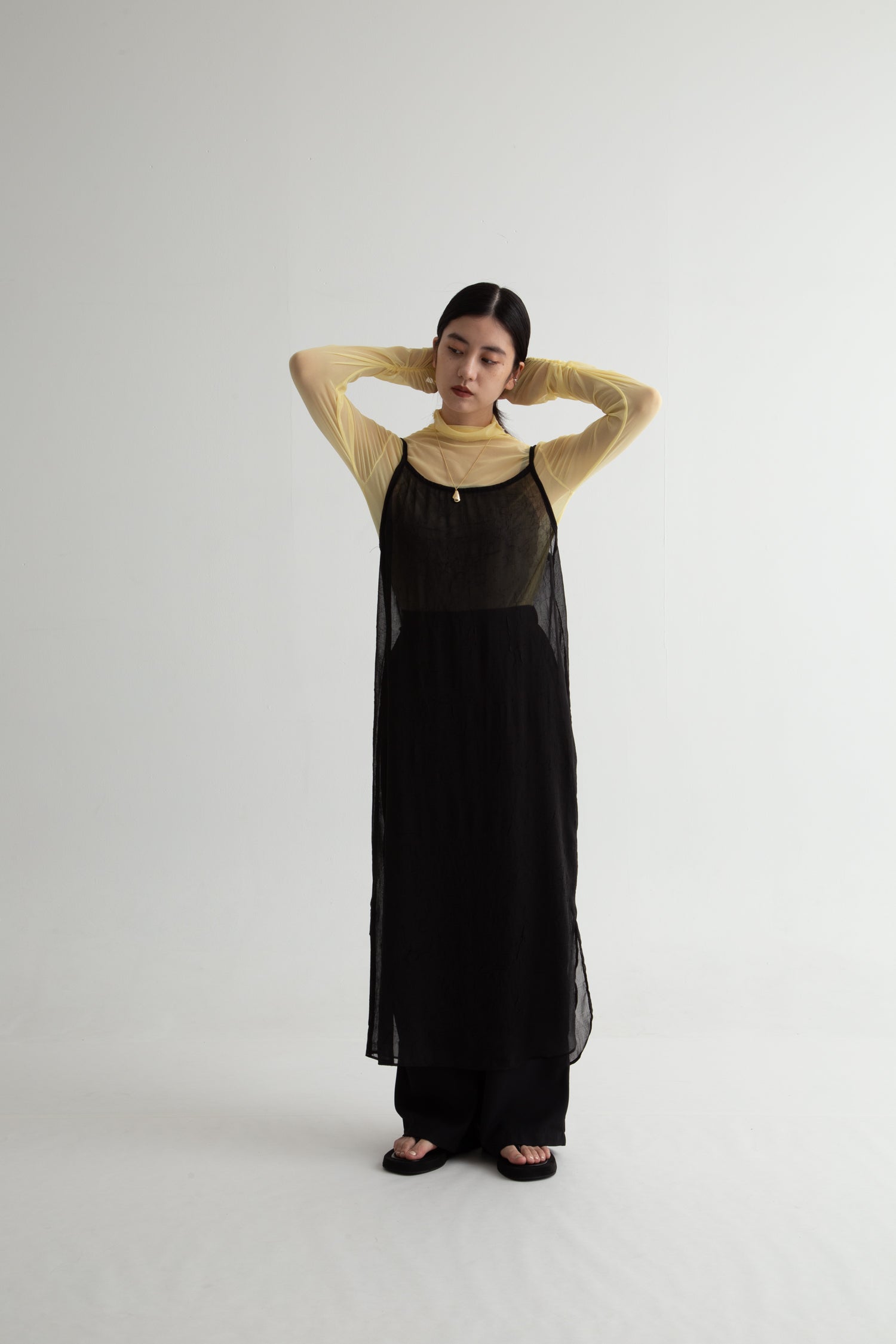shear wrinkle cami onepiece