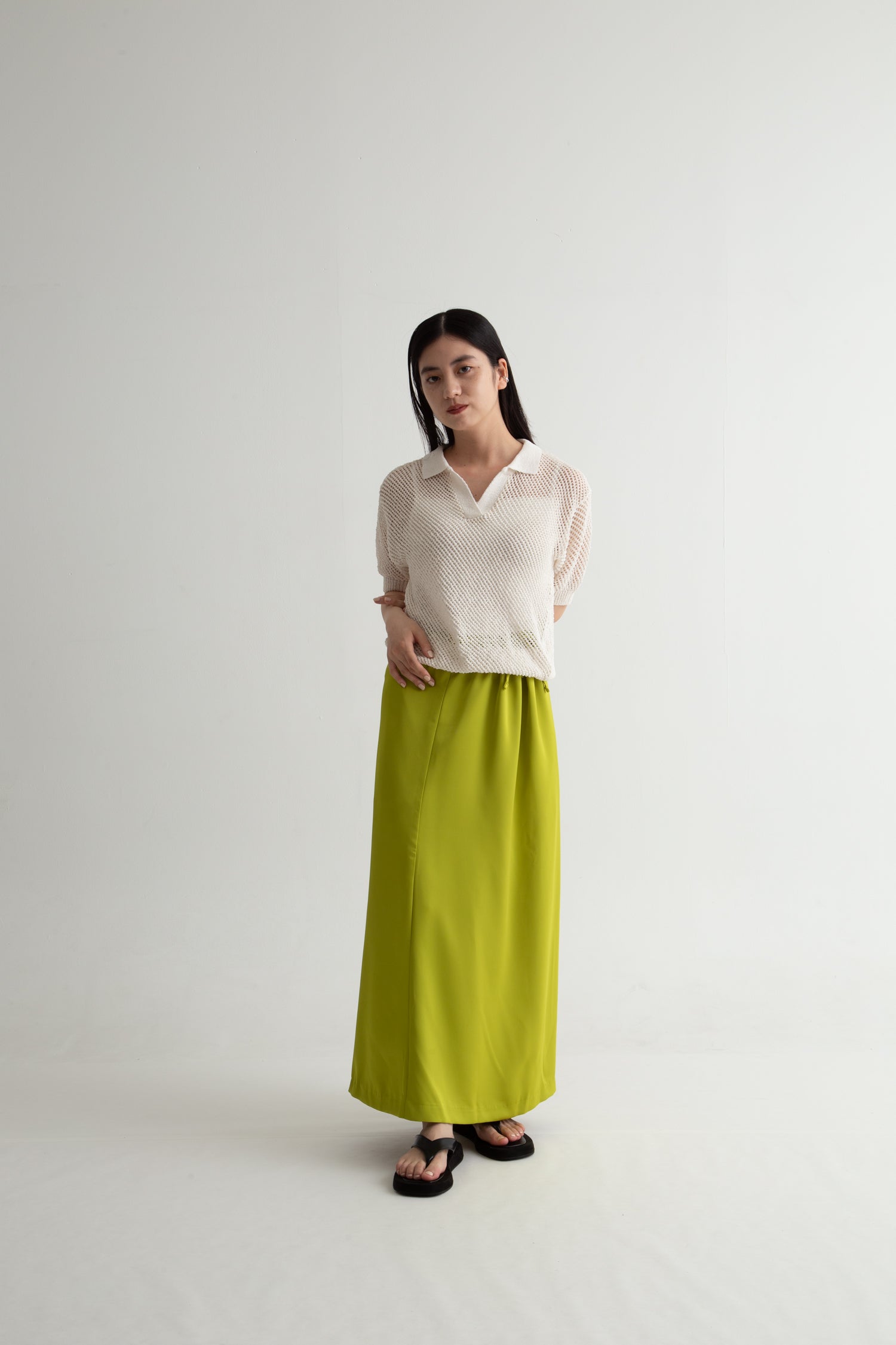 string satin skirt